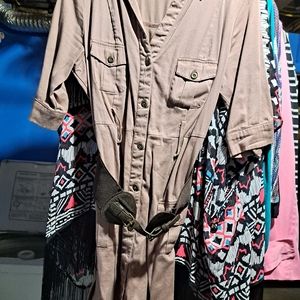 Dark faint pink colored dress